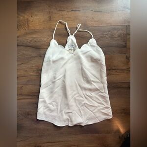 J. by J.Crew Scalloped Cami Tank Top – Ivory, Size 00